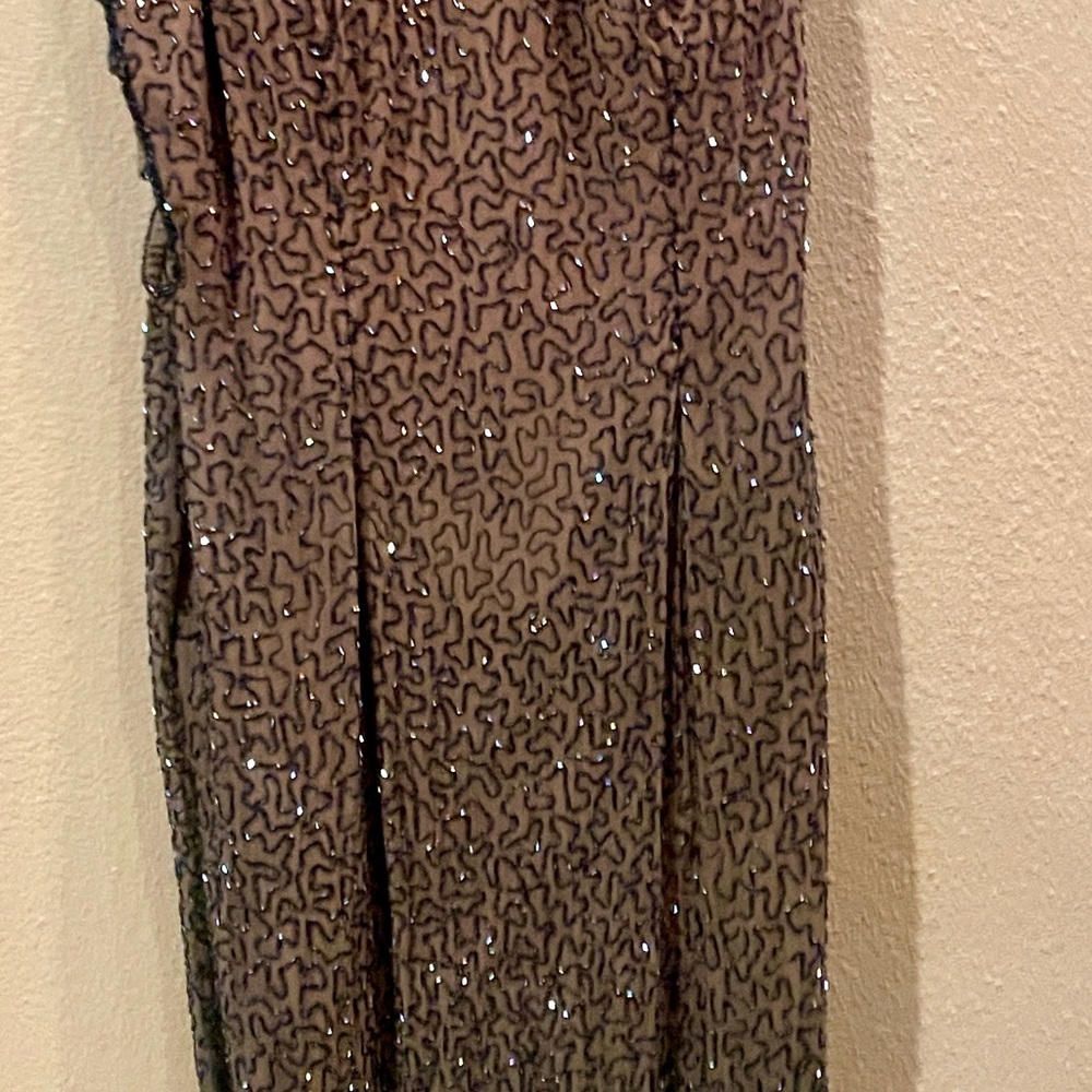 I never been worn, beautiful, brown, and bluish gown